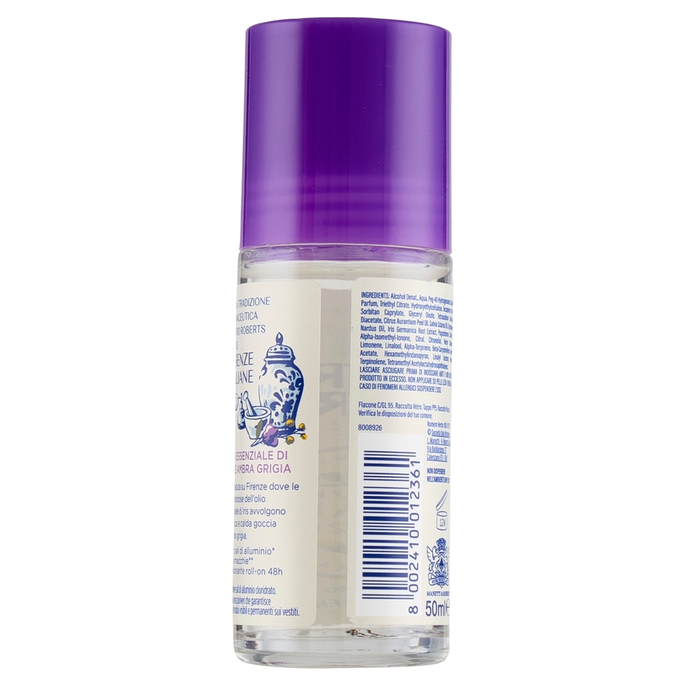 Neutro Roberts Essenze Italiane Firenze Olio Essenziale di Iris e Ambra Grigia 50 ml